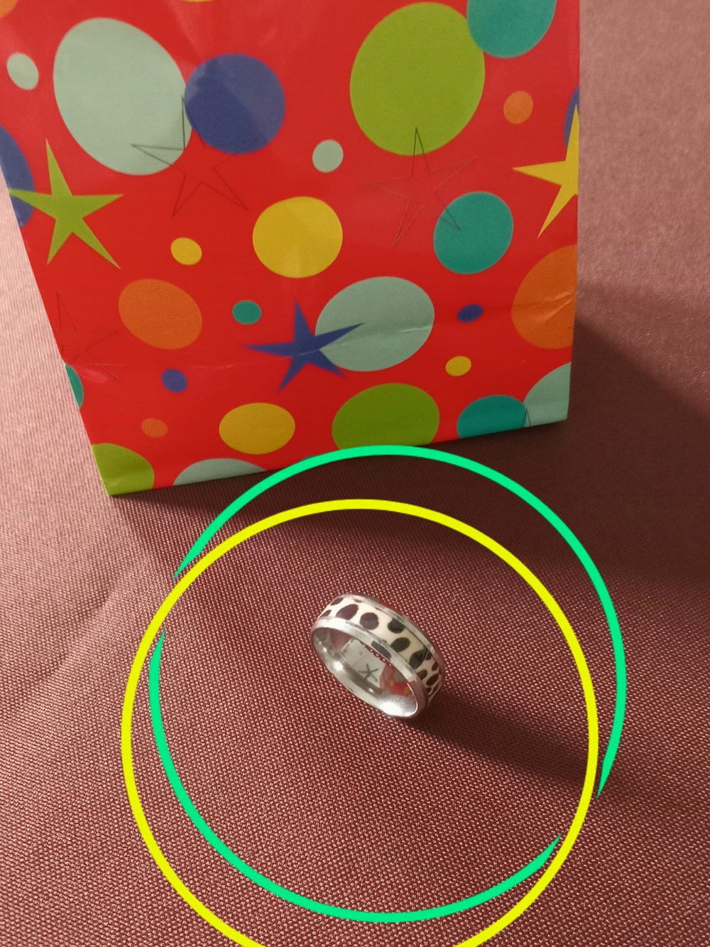 Stainless Steel Leopard Print Silver Tone Ring